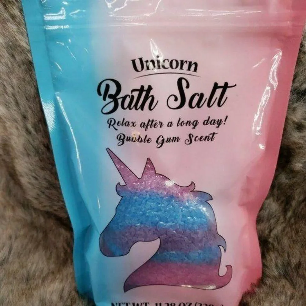 Unicorn Bath Salt Bubble Gum‎ Scent --11.28oz Bubble Bath